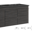 Modway - Render Fixation murale de 48" Vanette de salle de bain - Noir charbon-Conception murale