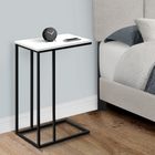 Monarch Specialties - 3760 Table D'Appoint - 25 po H/Blanc/Metal Noir-Assemblage requis: des instructions illustrees et tout le materiel sont fournis pour plus de commodite (des outils supplementaires peuvent être necessaires)