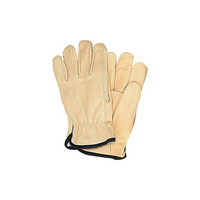 Zenith Safety - Gants De Conducteur, Grand, Paume En Cuir Fleur De Vache, Molleton, paquet de 12-Doublure Molleton