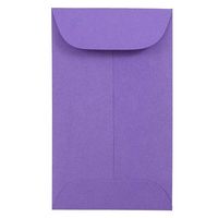 JAM Paper - Enveloppes à monnaie nº 3, 2,5 x 4,25 po, violet intense Brite Hue, 100/paquet-Enveloppes à monnaie