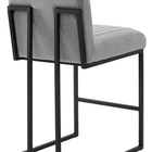 Modway - Indulge Chenal Touffé Tissu Tabouret de comptoir - Gris clair-Rembourrage en mousse dense