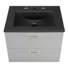 Modway - Daybreak 24" Vanette de salle de bain - Gris clair noir-Conception murale