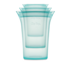 Zip Top - Récipients réutilisables en silicone en platine - Ensemble de 3 tasses - Sarcelle-Va au congélateur