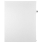 Markmaker - Intercalaires imprimes Legal, Blanc, 1/15th coupe, format lettre, sans trous, 25 tabs/PQT, 5 PQT/Boite, Numero 109-Intercalaires imprimes Legal