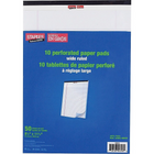 Staples Perforated Wide-Ruled Writing Pads - 8-1/2" x 11" - White - 50 Sheets - 10 Pack-Wide-ruled writing pads for note taking, drafts, and memos