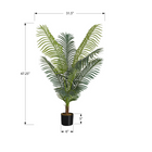 Monarch Specialties - Plante Artificielle - 47 po H - Palmier - Mis En Pot - Touche Réelle - Feuilles Vertes - Pot Noir-Cette plante artificielle d'intérieur à entretien facile est fabriquée à partir des matériaux de la plus haute qualité et ne nécessite pas d'entretien ou d'arrosage, pour un accent décoratif durable et respectueux de l'environnement qui durera toute une vie