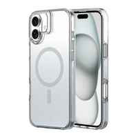 AXS Crystal Shield D3O Case Made with Recycled Materials Magsafe Compatible for Apple iPhone 16 Plus - Mist Grey Gradient-6ft drop tested to protect from drops in most everyday situations