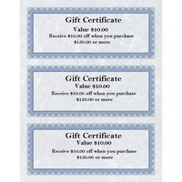St. James™ – Certificats-cadeaux Regent sur papier bond, bleu, paq./75-Bleu