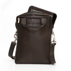 Ashlin® – Sac pour portatif en cuir véritable, noir-Convient à la plupart des tablettes/iPad de 10 po