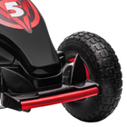 Aosom - pedal go Kart avec siège réglable, roues en caoutchouc et amortissement - rouge-Frein à main, roue libre et marche arrière, pour une utilisation facile 