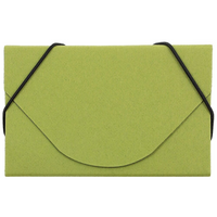 JAM Paper Kraft Ecoboard Business Card Case, Lime Green Recycled Kraft, 5 Pack (2500 207g)-Lime green kraft