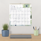 DateWorks 2026 16-Month Spiral Wall Calendar - 12" x 12" - Whisper Song - English-12 monthly calendar pages from January to December 2026