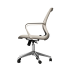 CB Office Workex Mesh Office Chair With Polished Aluminun Base - White-Waterfall seat edge