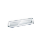 Azar Displays 2" x 11" Double Sided Acrylic Nameplates, Clear, 10 Pack (192803)-Two-sided nameplate is ideal for displaying names on countertops or desks