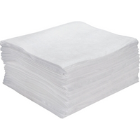 Zenith Safety Meltblown Sorbent Pads, Oil Only, Light, 100 Pack-100% meltblown polypropylene fibre