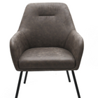 Brassex Arlo Accent Chair - Vintage Brown-Unique zigzag stitching pattern
