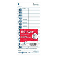Pyramid Cartes de temps hebdomadaires bilingues Time Systems 35100-10F pour horodateurs à chargement latéral, paq./100-Carte de temps pour enregistrer les heures de poinçonnage des employés pour chaque jour de la semaine
