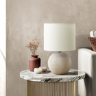 Monarch Specialties - Luminaire - 16 po H Lampe De Table - Béton Ivoire - Abat-Jour Ivoire / Crème - Contemporain - Moderne-Illuminez votre espace sans effort grâce à l'interrupteur pratique à bouton tournant, conçu pour fonctionner avec une ampoule de 60 W (non incluse)
