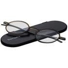 ThinOptics Reader with Universal White Pod - 2.0 - Black-Includes the Milano companion case, featuring an exterior of brushed aluminum anodized in black, an interior of polycarbonate & ABS with soft touch paint, and a magnetic locking mechanism.