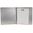 JAM Paper Premium Aluminum 3 Ring Binder, 1 Inch, Silver, Sold Individually (7332)-Ring size: 1"