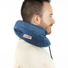 Cabeau - L'oreiller Air Evolution , Bleu Royal-Il suffit d'un souffle pour gonfler l'air evolution. Avec le bouton de pression d'air, ça vous permet d'ajuster l'oreiller à votre niveau de fermete que vous recherchez