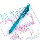 Pentel - EnerGel-X Rétractable Stylo à Encre Gel - (0,5mm) Pointe Aiguille - Encre Turquoise-Doté d’une prise unique et douce pour un meilleur contrôle.