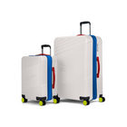 Reebok - GO Collection Ensemble de bagages rigides 2 pièces - Blanc-Fabriqué en ABS et polycarbonate