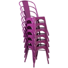 Chaise empilable en métal, intérieur/extérieur, violet (ET-3534-PUR-GG)-5