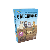 ThinkFun Cat Crimes - English-Cat Crimes is a fun logic game and brainteaser challenge where you have to solve the puzzle in order to find the criminal cat!