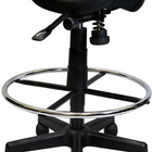 Nicer Furniture Backless Saddle Stool - Black-Faux Leather