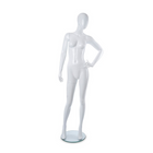 Mannequin abstrait femme adulte avec base en verre Can-Bramar, 70 po de hauteur, blanc brillant (RPFA-7)-Les deux bras, une jambe et le torse au niveau des hanches sont amovibles