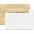 JAM Paper Recycled Parchment Stationery Set - 25 Cards and 25 A2 Envelopes - Brown - set of 25-Color: Recycled Brown