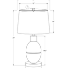 Monarch Specialties - Luminaire - 25 po H Lampe De Table - Résine Beige - Abat-Jour Beige - Contemporain - Moderne-Équipée d'un interrupteur pratique à bouton rotatif marche/arrêt qui fonctionne avec une ampoule de 100 W (non incluse), elle illumine sans effort les espaces modernes
