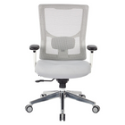 Pro-Line II White Mesh High Back Manager's Chair and Padded Seat, Heigh Adjustable Back-Adjustable Lumbar Support