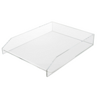 Three By Three Seattle Acrylic Stackable Letter Tray - Clear-Clean and modern design