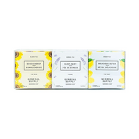 General Supply Goods + Co - Trio de thés Bien-Être-Ce trio de thés est conçu pour vous donner un coup de pouce à trois moments clés de la journée. Le délicieux thé vert Désintoxifiant le matin, le thé noir Énergétique en début d’après-midi et la Fée du sommeil le soir avant le coucher.