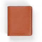 Decent Living - Portefeuille fin à deux volets en cuir - Marron-Matière : 100 % cuir véritable pleine fleur pour une qualité durable