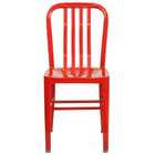 Chaise en métal rouge pour l’intérieur et l’extérieur (CH-61200-18-RED-GG)-Chaise moderne style industriel