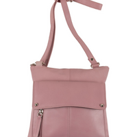 Champs Leather Ultimate Organizer Crossbody Bag with RFID - Pink-From the Champs Crossbody Collection