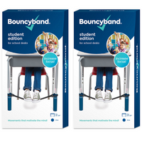 Bouncyband Édition étudiante Pour Desk, Bleu, Paquet de 2-Le déplacement au travail permet aux enfants de soulager l’anxiété, l’hyperactivité et l’ennui