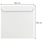 JAM Paper Enveloppes de 13,5 x 13,5 po, blanc, 50/paquet-Format des enveloppes : 13,5 x 13,5 po