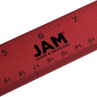 JAM Paper Stainless Steel Ruler with Non-Skid Backing - 12" - Red - 12 Pack-Ruler is semi flexible, has rounded corners and features a non-skid cork backing so it will stay put when used on all surfaces