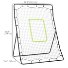 Soozier 4 x 5.7 ft Volleyball Rebounder Net - Baseball Lacrosse Training Aid-All weather PE net withstands tough shots from various sports 