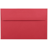 JAM Paper A9 Invitation Envelopes, 5.75 x 8.75, Brite Hue Red Recycled, 250 Pack (14257H)-Red recycled envelope