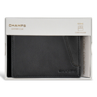 Champs - Porte-cartes en cuir Iconic - Noir/Noir-Compartiment à billets