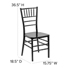 Flash Furniture HERCULES PREMIUM Series Black Resin Stacking Chiavari Chair-Non-Stick and Anti-Static Finish