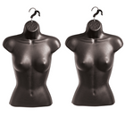 Eddie's - Formes de chemise suspendues pour femmes - PVC - Noir - Paquet de 2 (155728-2)-Formes de chemises suspendues pour femmes