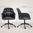 HOMCOM - Fauteuil de bureau pivotant à hauteur réglable - noir-Les roulettes pivotantes et l’assise permettent une mobilité facile et rapide