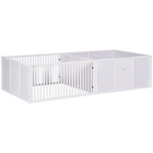 PawHut Whelping Box for Dogs with Removable Doors - 81" L x 39" W x 20" H - White-For all breeds and sizes