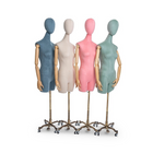 Mannequin demi-corps femme adulte Can-Bramar, hauteur réglable, base en métal avec roues, sauge (RPDF-1S)-Fait de polypropylène, de tissu et de bois.